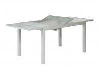 MX Gartentisch Ausziehtisch 160/220x90 cm, matte Glasplatte
